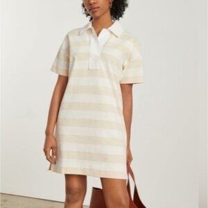 Everlane 100% Organic Cotton Polo Dress XS New Striped Relaxed Fit Preppy